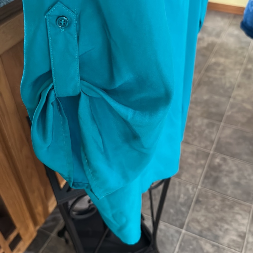 Turquoise Silk Tunic - Picture 3 of 4